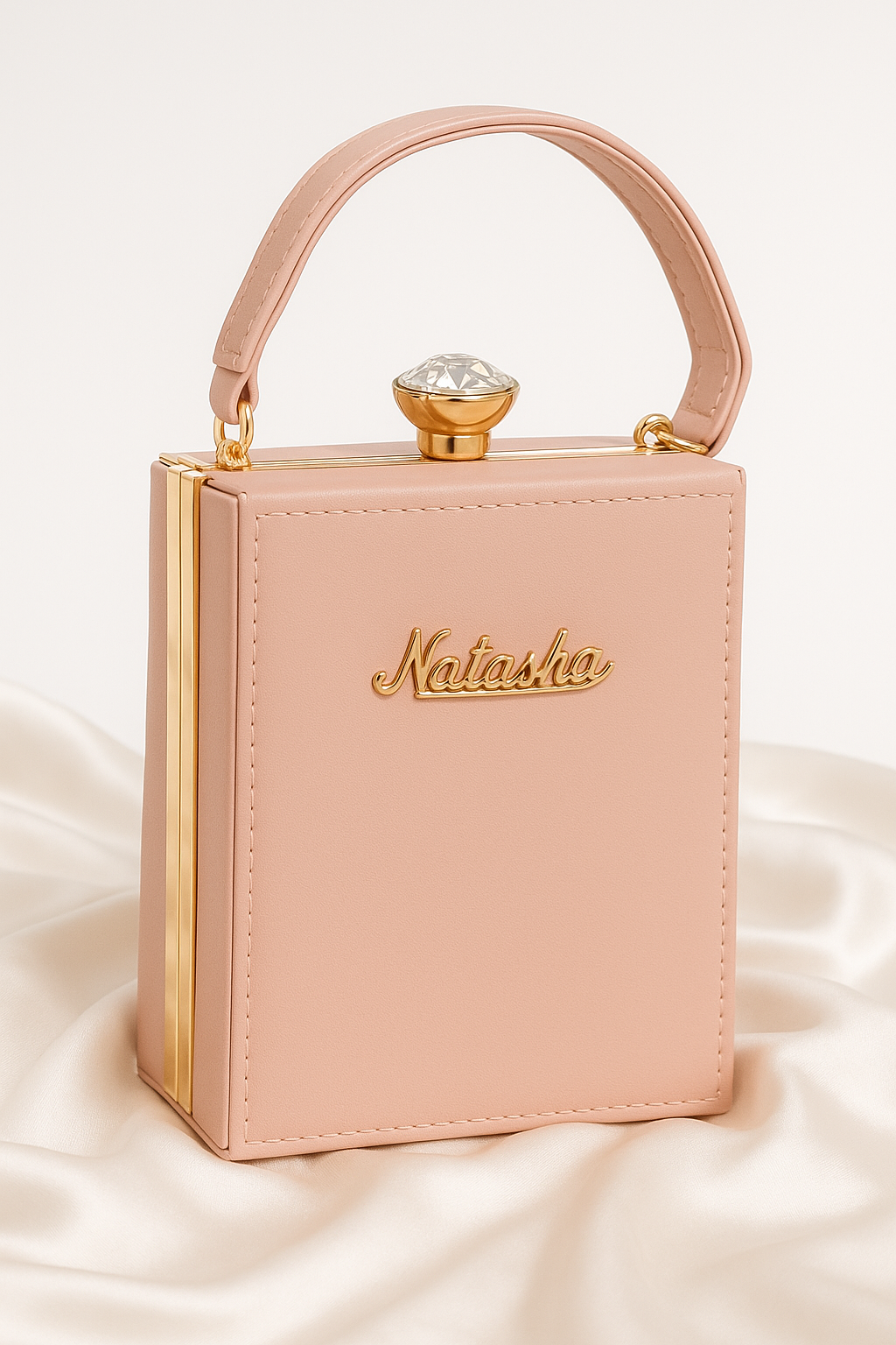 Golden Glow Box Hand Bag