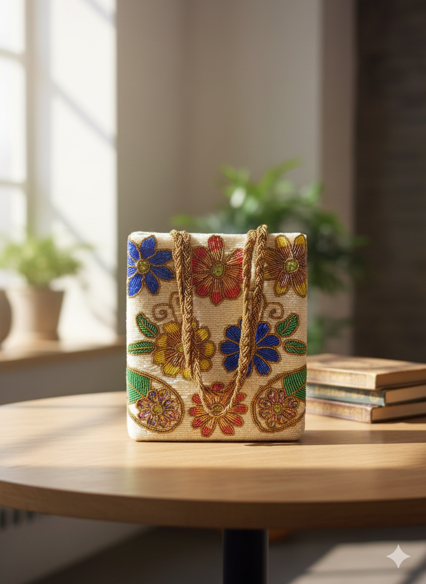 Floral Pearl Hand Made Bags