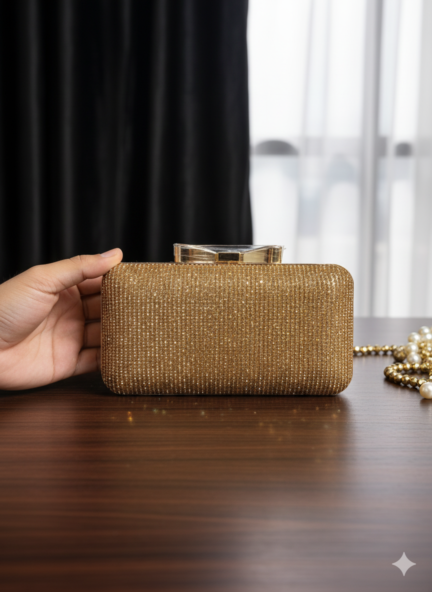 Crystal Bow Elegance Clutch / Bag