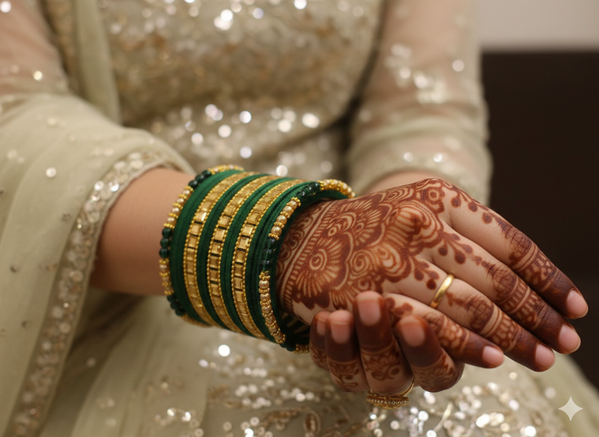 Kundan Elegance Bangles Set Jewelry