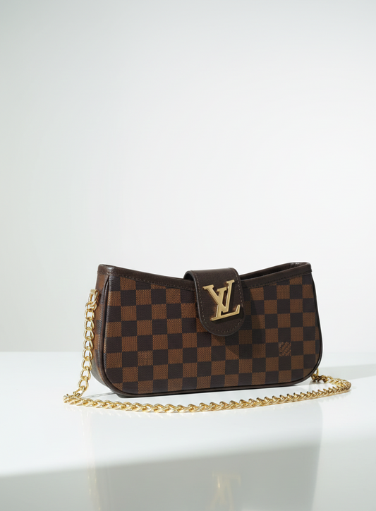 Classic Brown LV Check Crossbody Bag