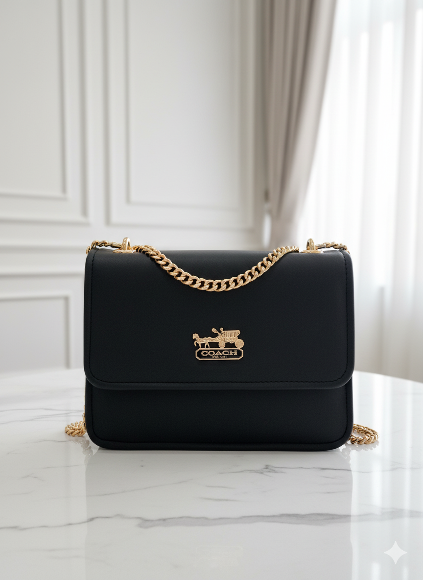 Sling Box Style Logo Cross Body Bag