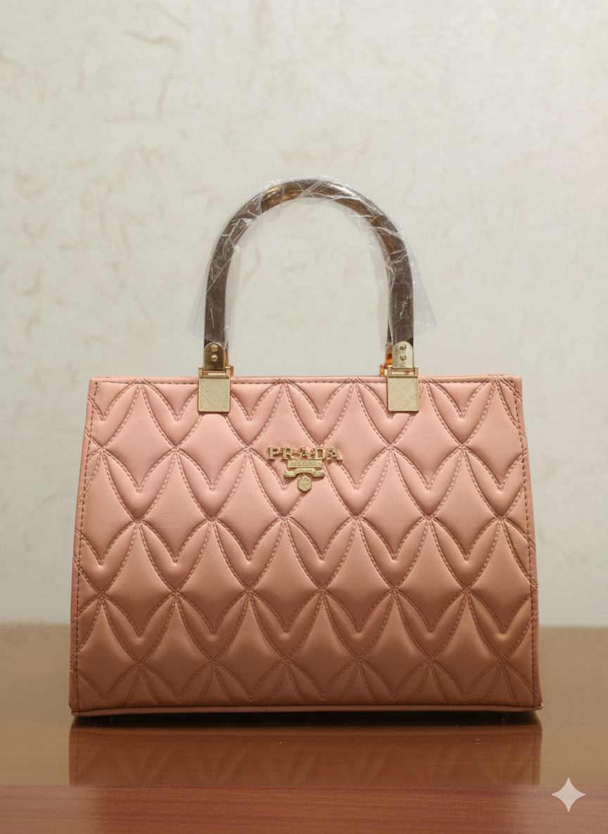 Quilted Heart Luxe Tote Bag
