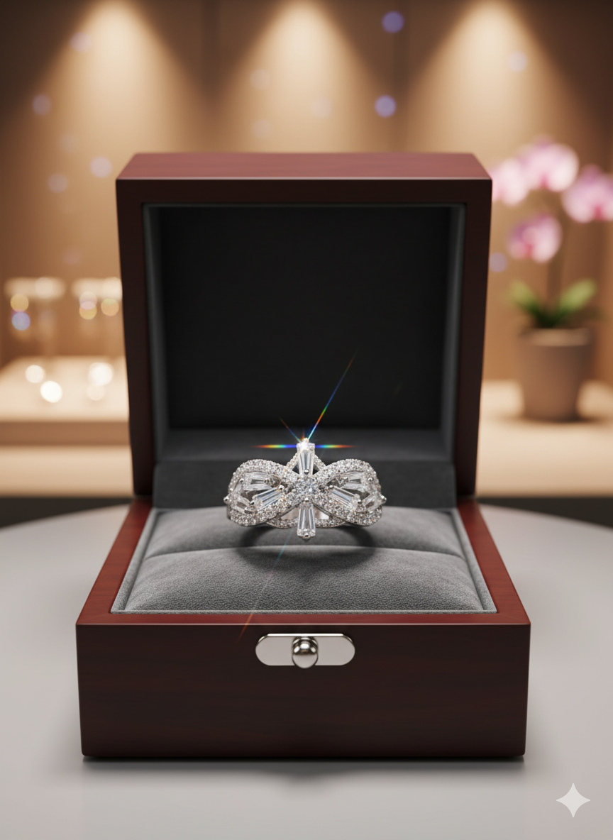 Starlace Bloom Silver Plated Ring Jewelry (Adjustable)