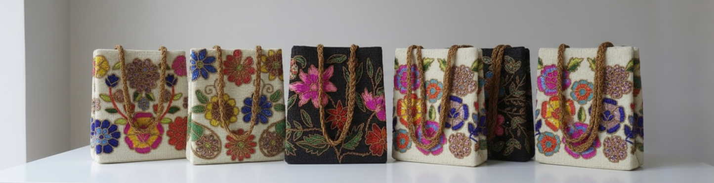 Floral Pearl Hand Made Bags