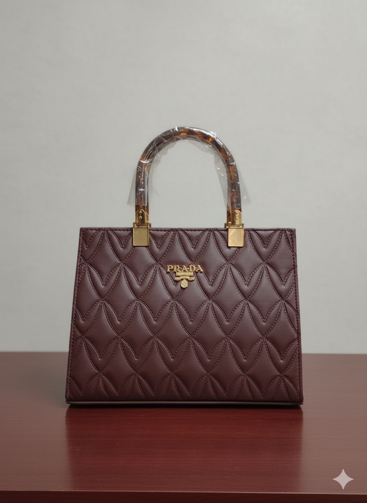 Quilted Heart Luxe Tote Bag