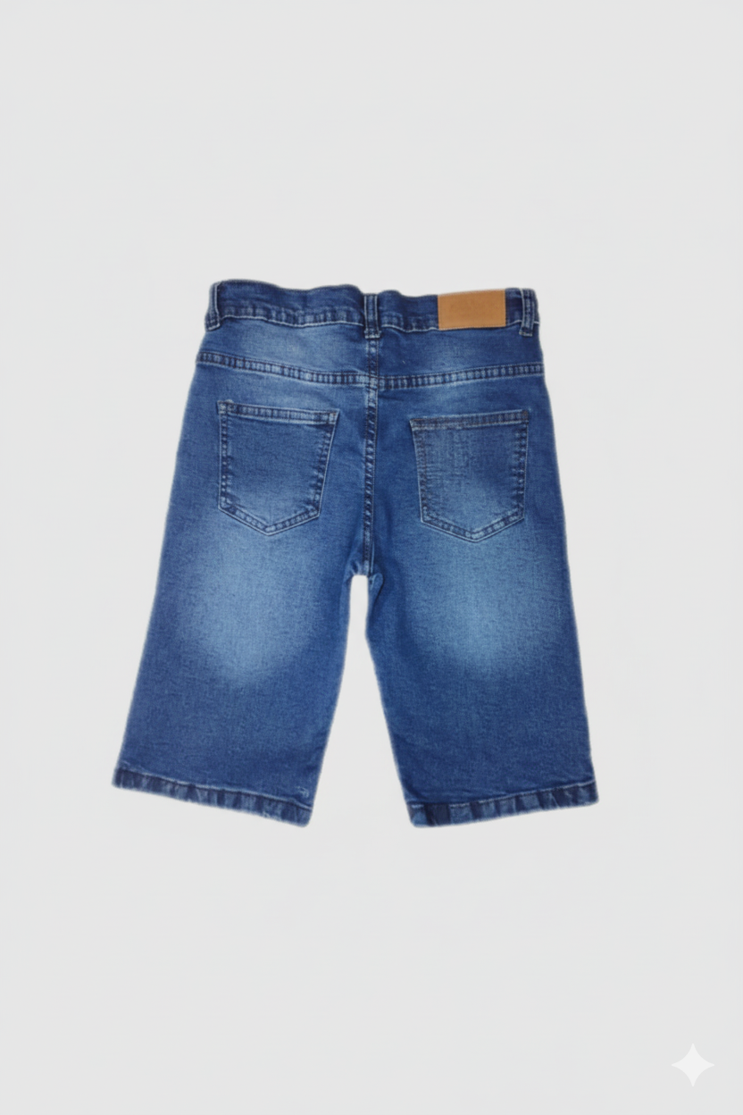 Kids Denim Mid Blue Jeans Shorts