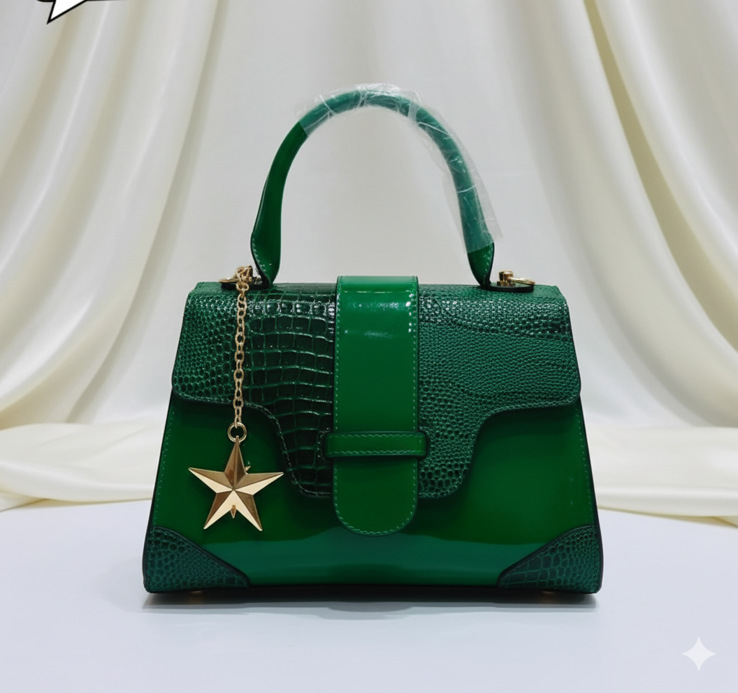 Radiant Texture Top Handle Bag