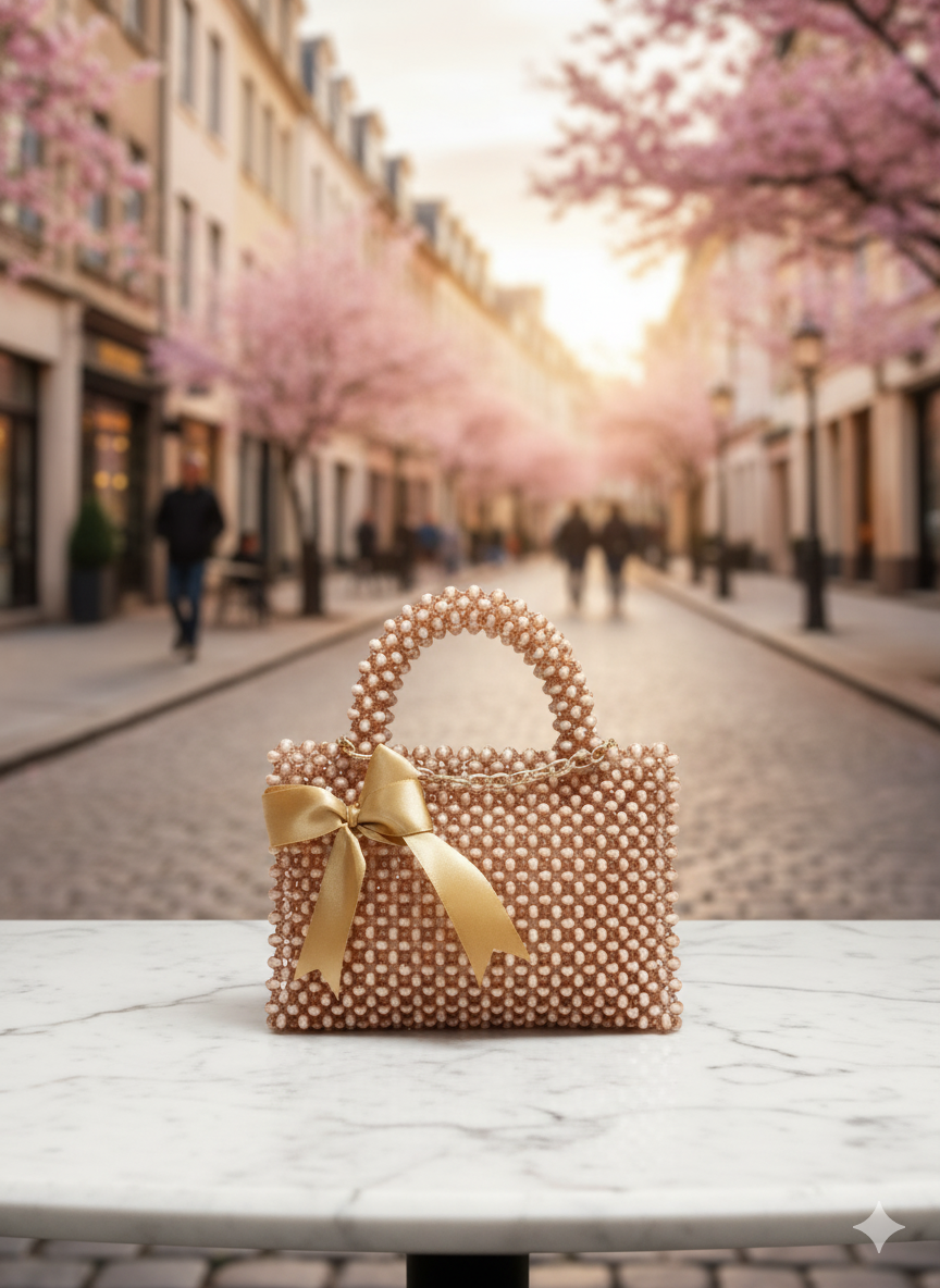 Pearl Grace Bow Hand Bag