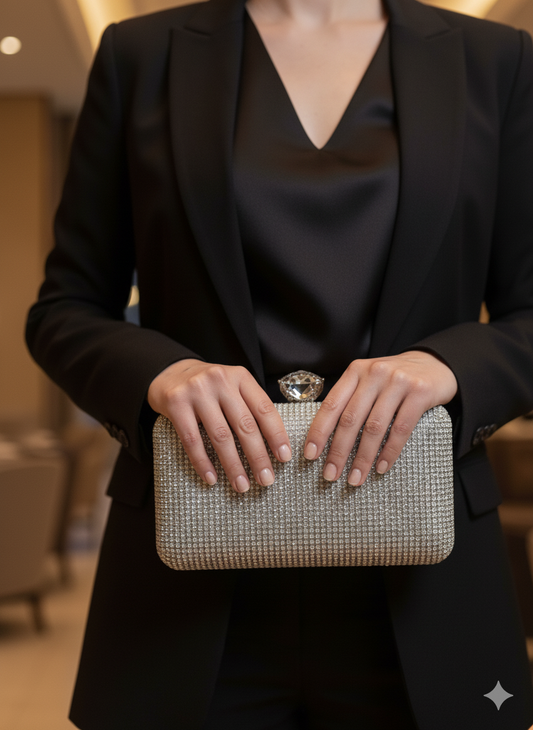 Crystal Charm Evening Clutch / Bag