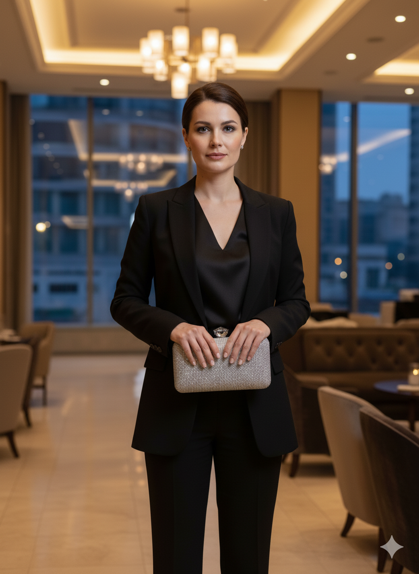 Crystal Charm Evening Clutch / Bag