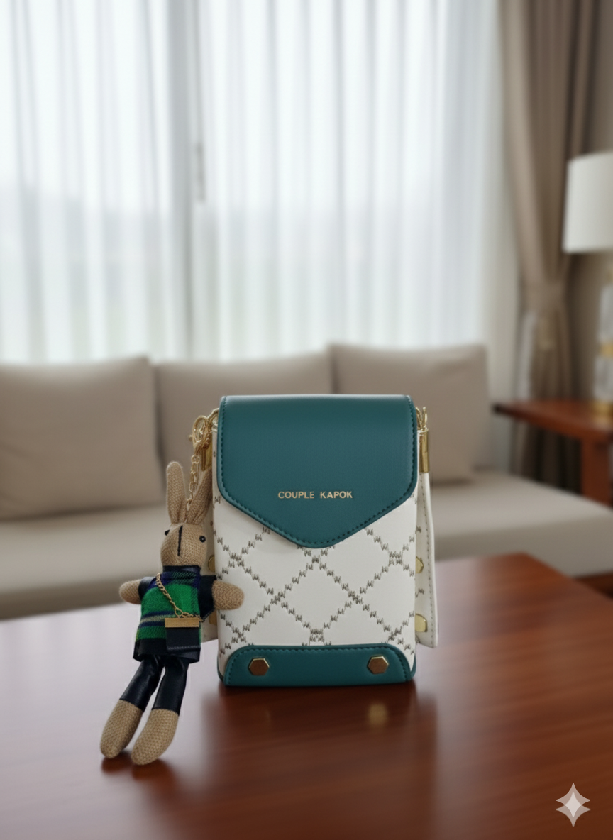 Mini Vogue Charm Cross Body bag with Cute Bunny