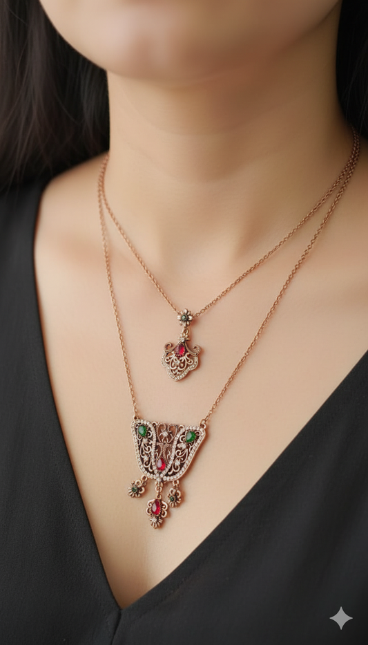 The Double Strand Layered Turkish Mala Jewelry