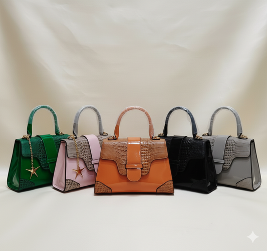 Radiant Texture Top Handle Bag
