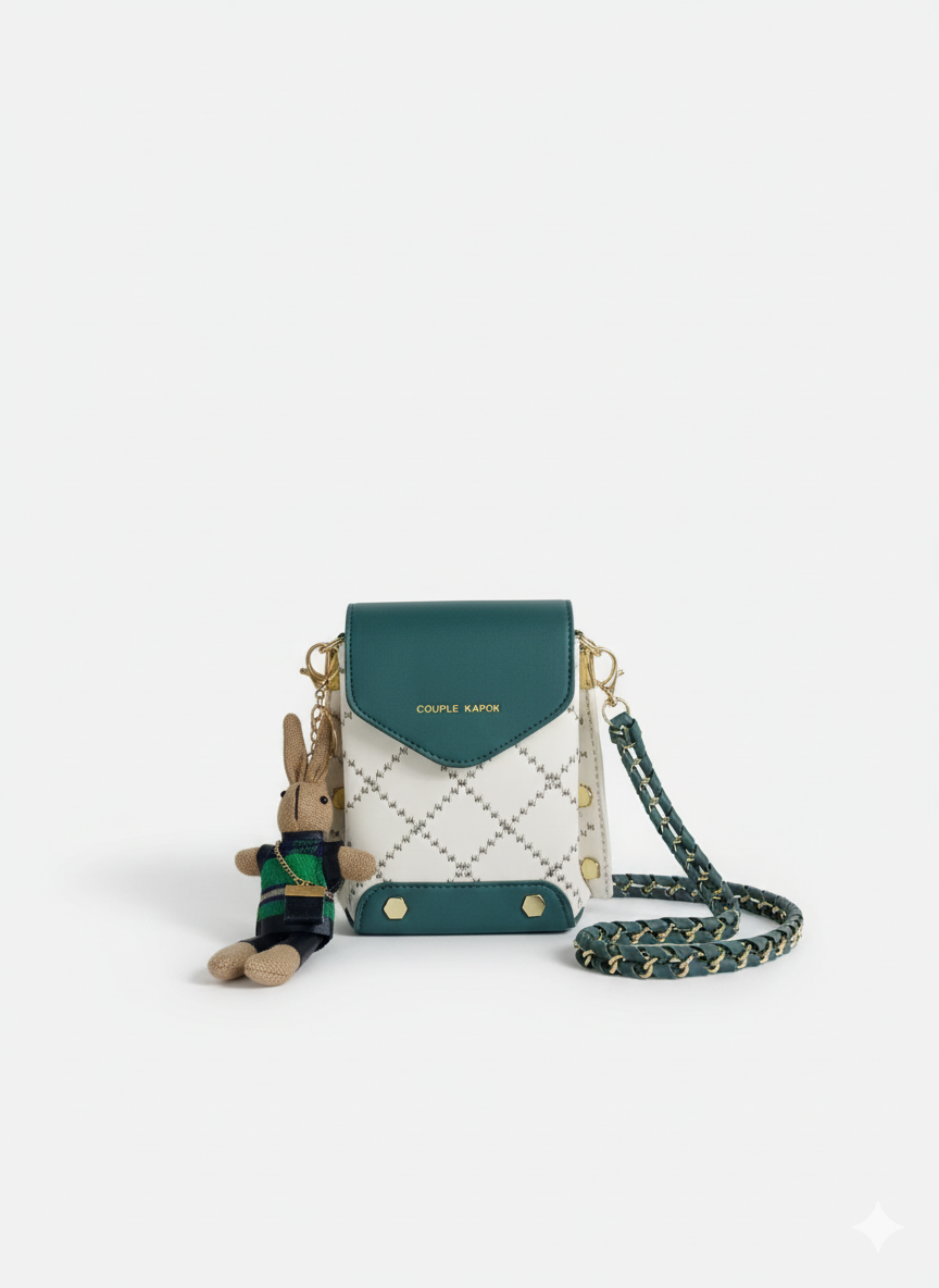 Mini Vogue Charm Cross Body bag with Cute Bunny