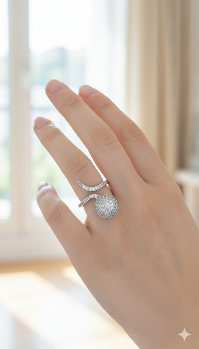 Stainless Steel Twisted Halo Ring Jewelry