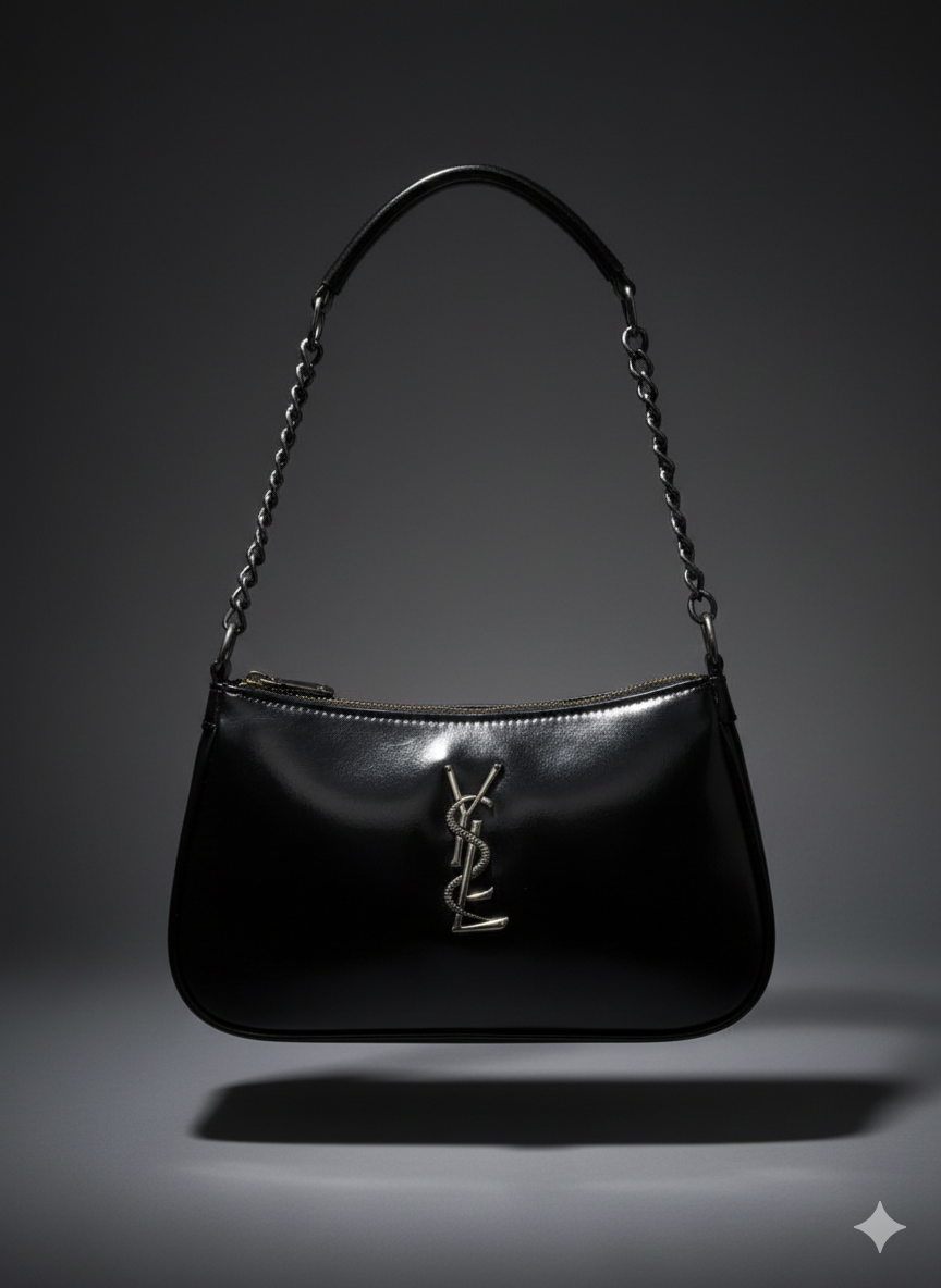 Leather Texture Logo Bag