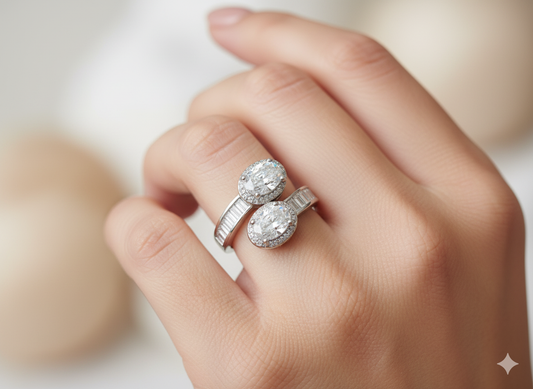 Twin Radiance Adjustable Ring Jewelry