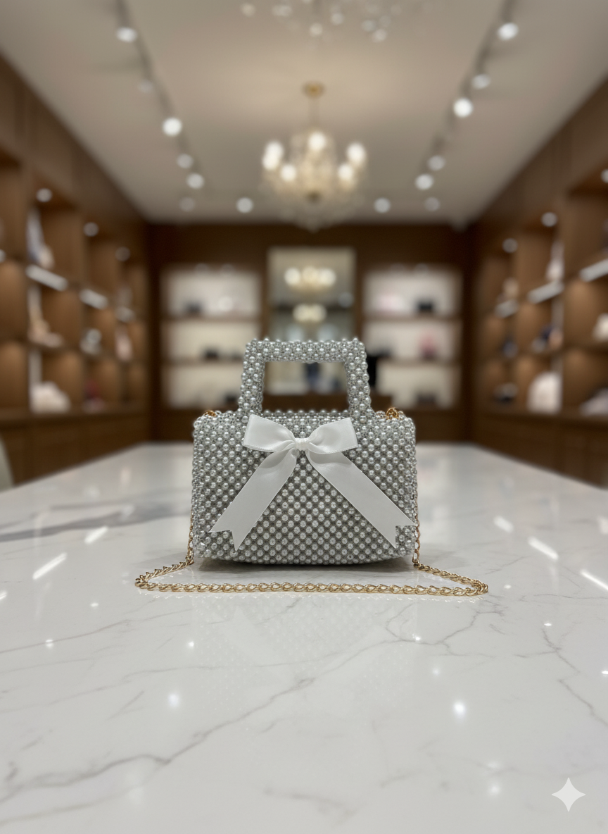 Pearl Grace Bow Hand Bag