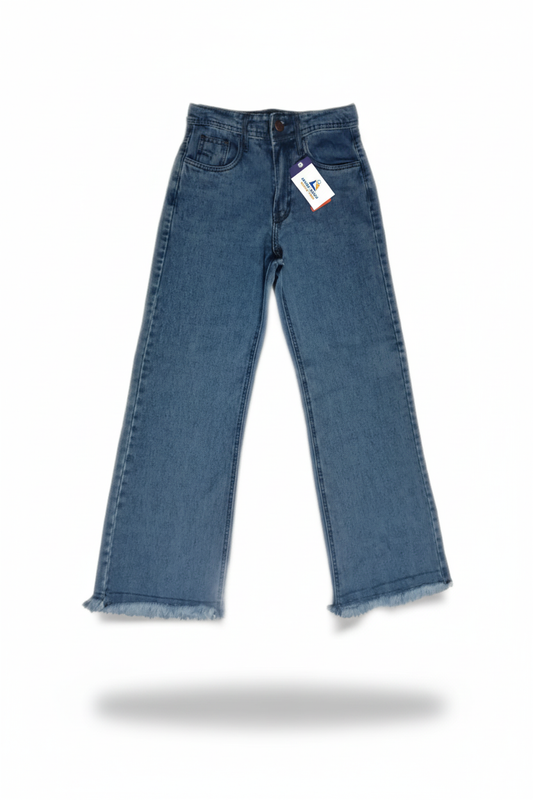 Ladies Flapper Mid Blue  Flare Jeans