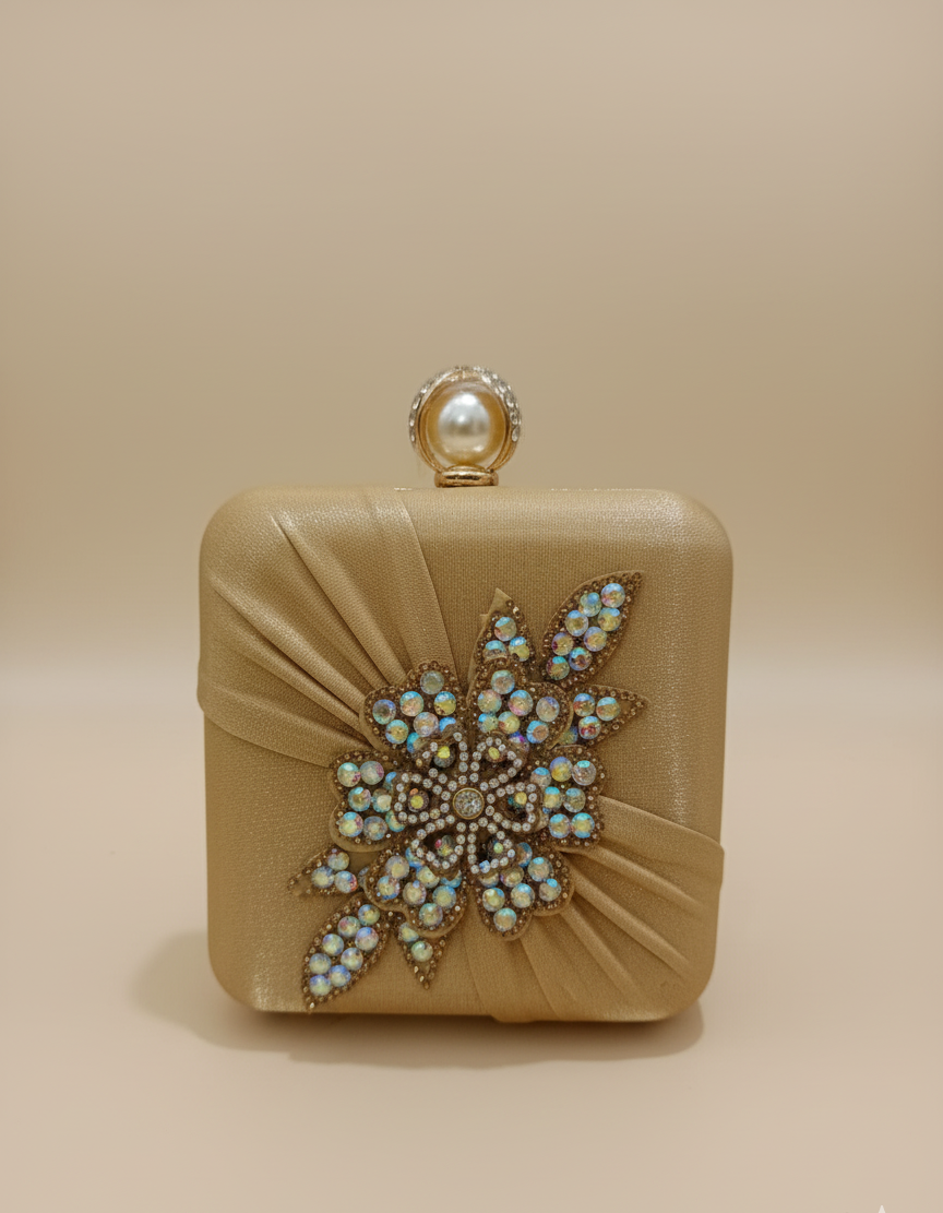 Golden Bloom Luxe Clutch / Bags