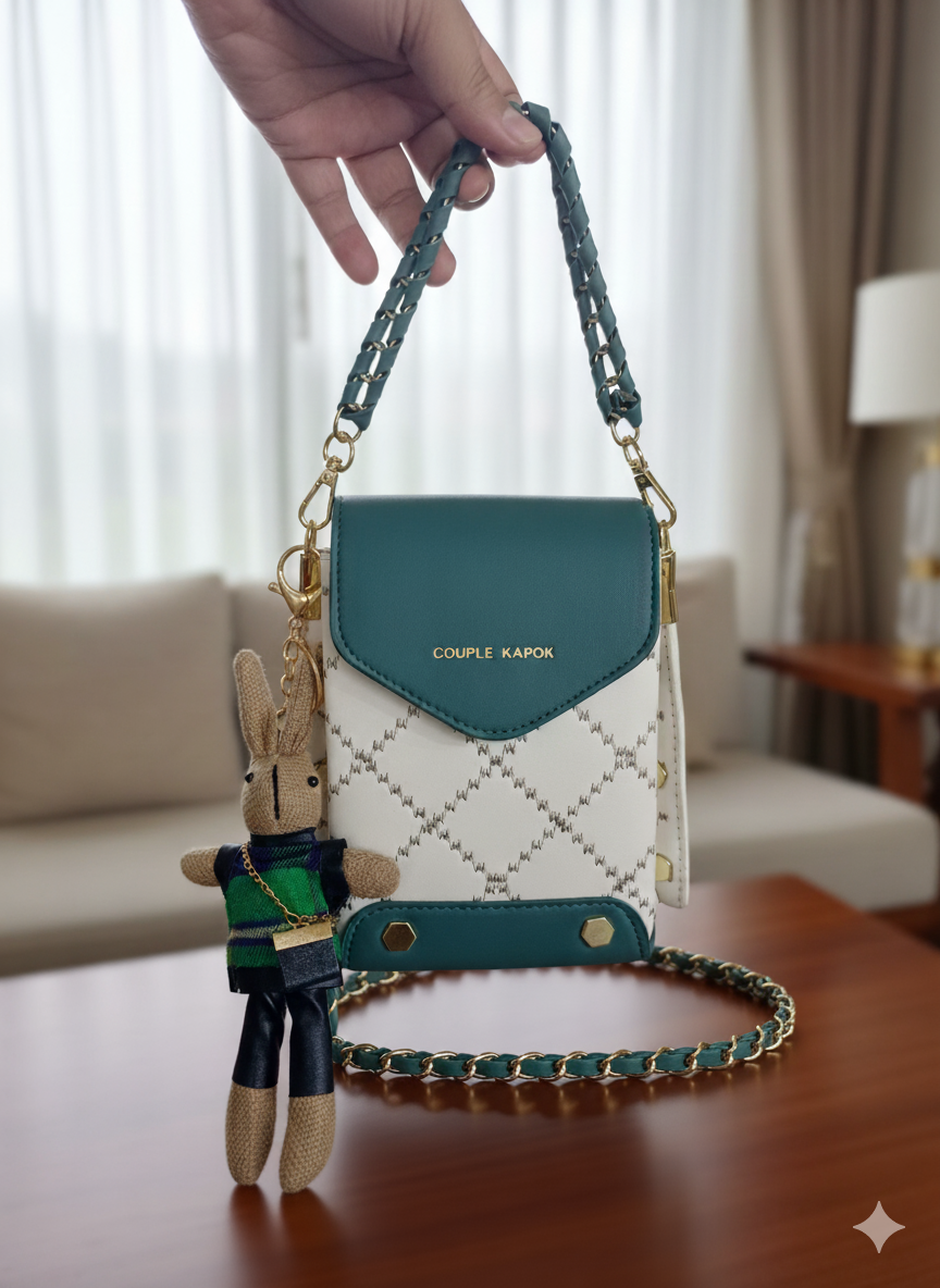 Mini Vogue Charm Cross Body bag with Cute Bunny