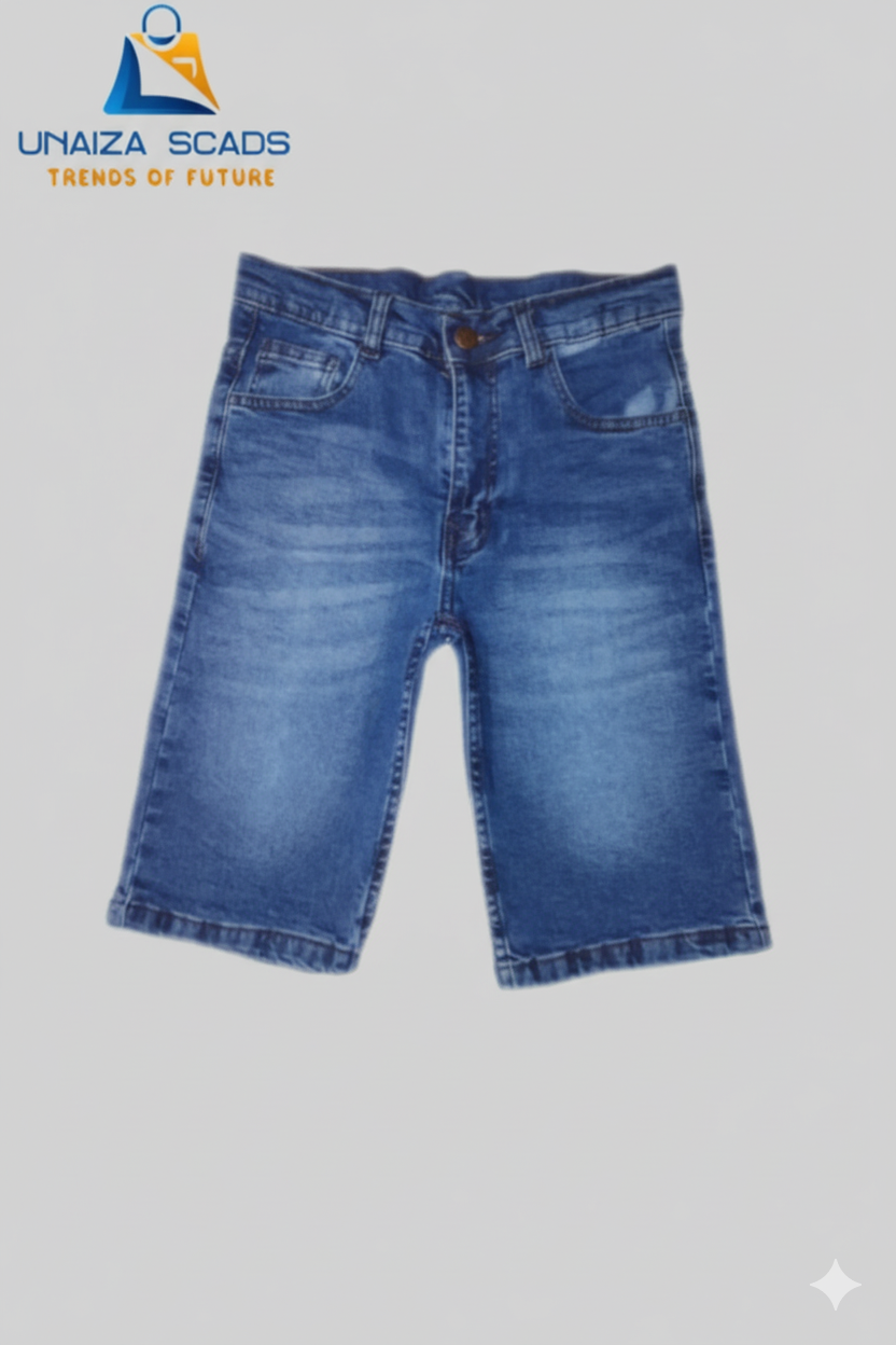 Kids Denim Mid Blue Jeans Shorts