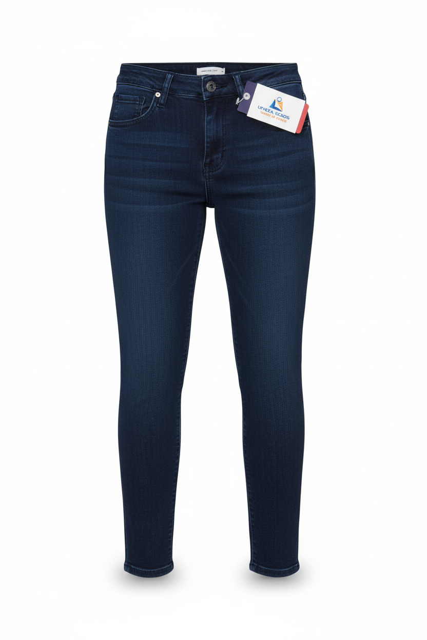 Ladies Slim Fit Jeans Dark Blue Denim