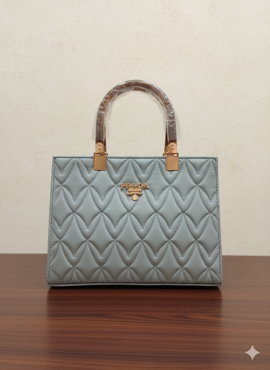 Quilted Heart Luxe Tote Bag