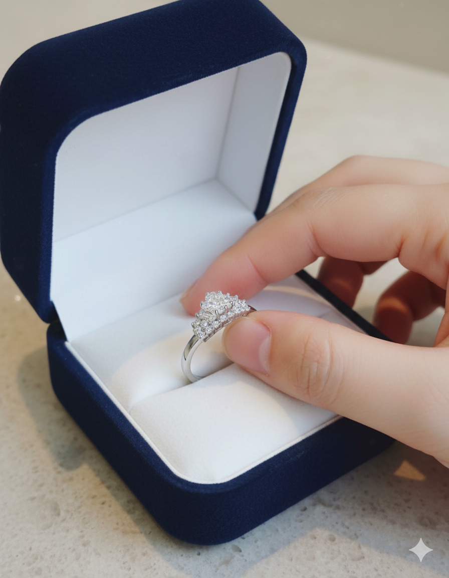 Radiant Crown Silver Plated Ring Jewelry (Adjustable)