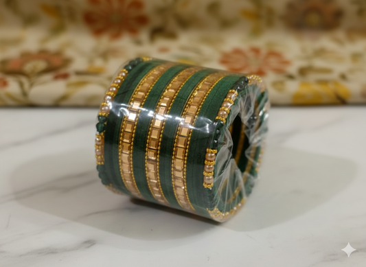 Kundan Elegance Bangles Set Jewelry