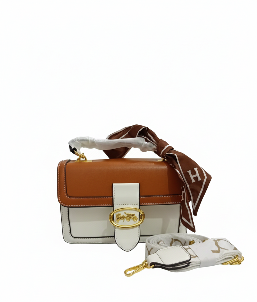 Elegant Duo-Tone Grace Shoulder Bag