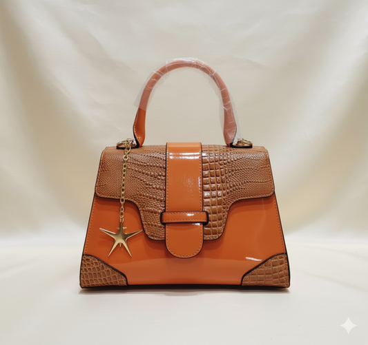 Radiant Texture Top Handle Bag