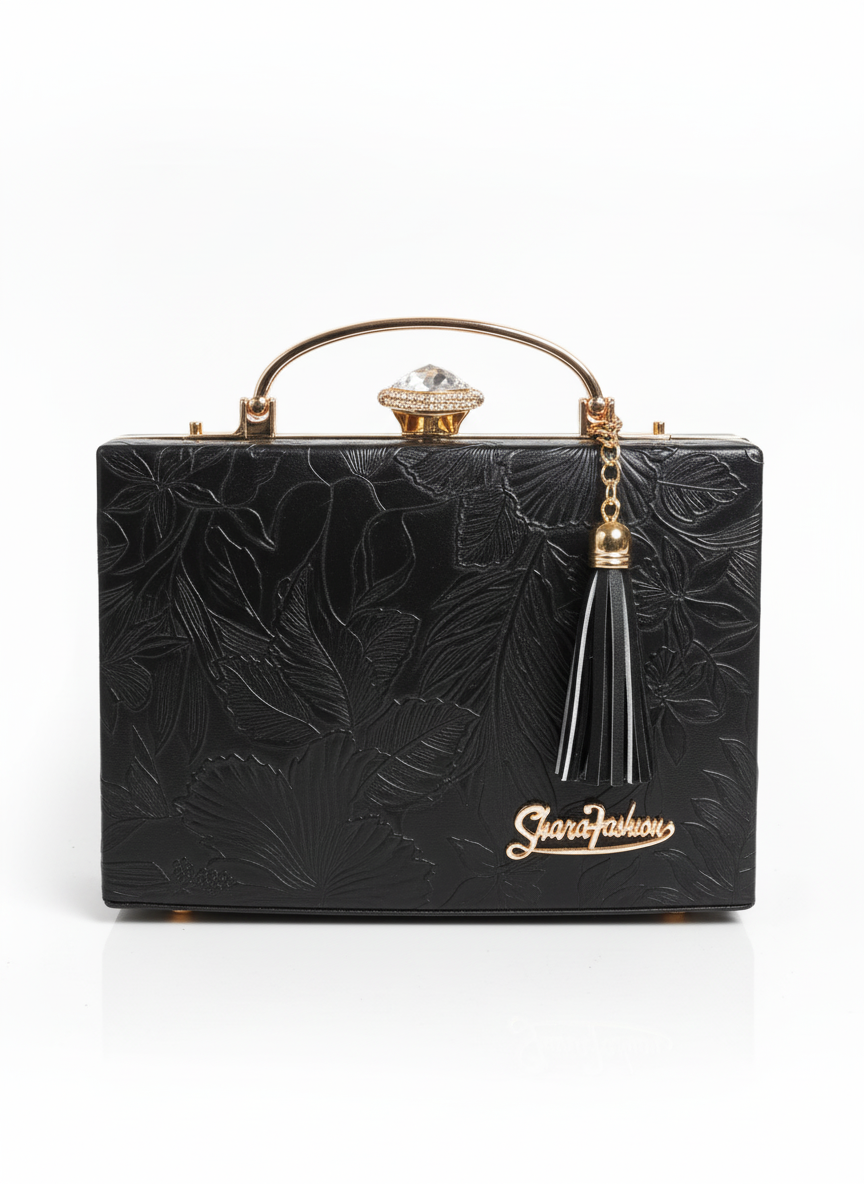 Gold Flora Sculpted Bloom Box Bags