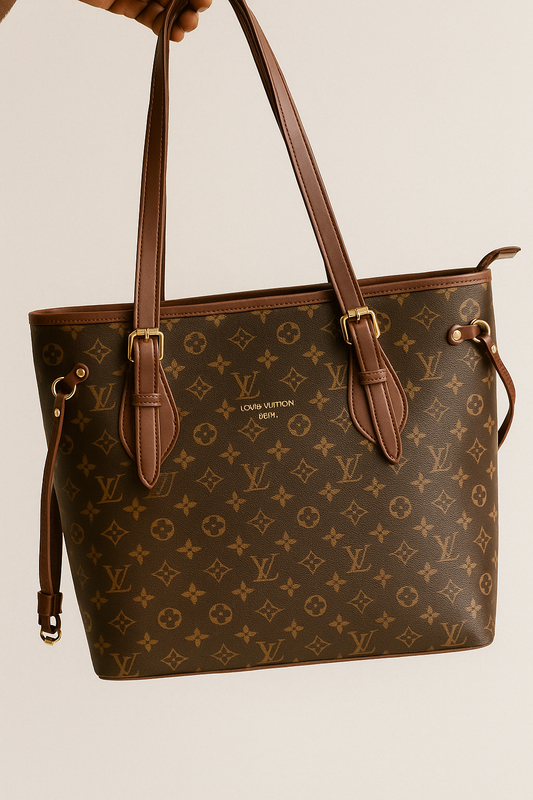 Monogram Luxe Tote – Coffee Edition Bag