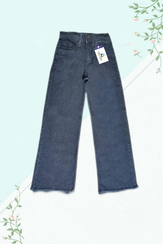 Ladies Flapper Dark Blue Flare Jeans