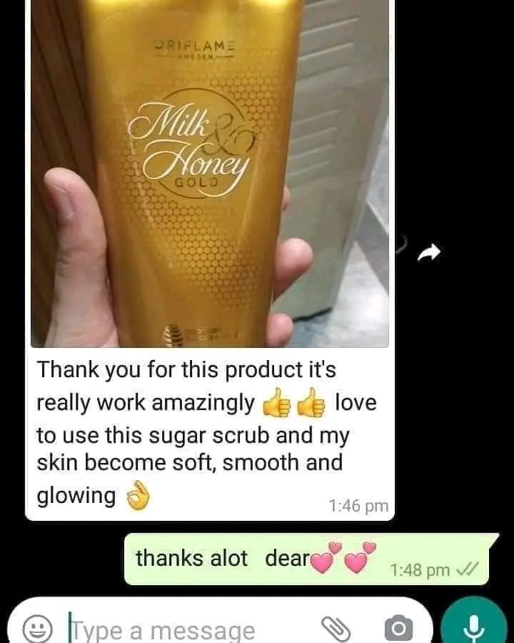 Oriflame Milk & Honey Gold Sugar Scrub Original