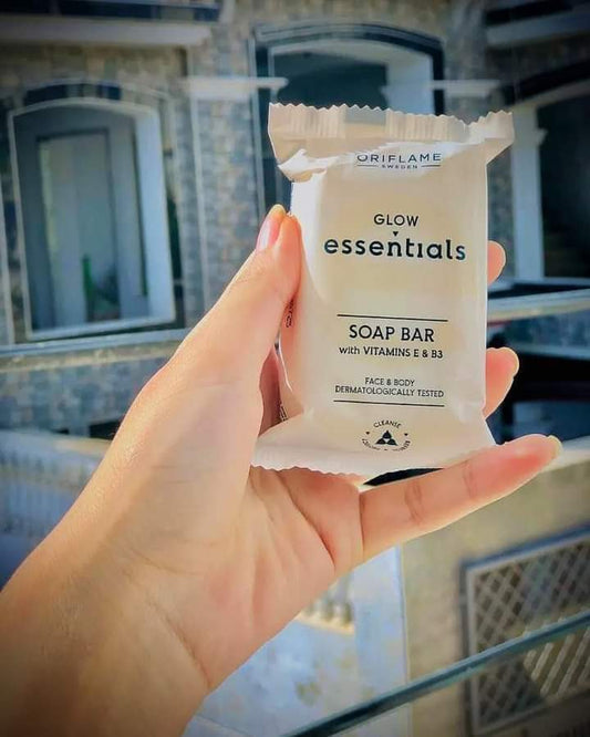 Oriflame Glow Essentials Soap Bar With Vitamins E & B3 (Buy 4 To Get Free Shipment)