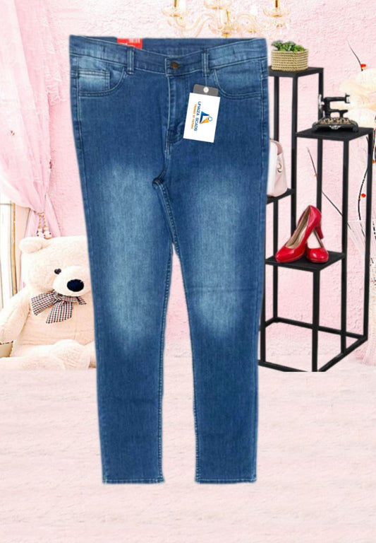 Ladies Slim Fit Jeans Medium Blue Denim