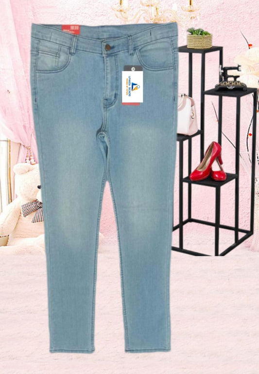 Ladies Slim Fit Jeans Sky Blue Denim