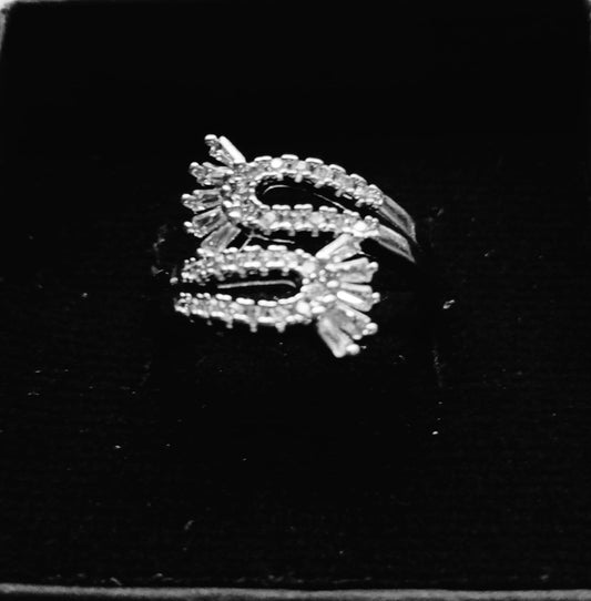 Luxury Diamond Cut Silver Plated Ring (Adjustable) Jewelry