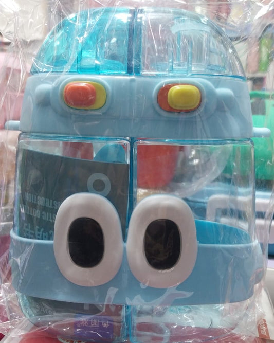 Transparent Big Eyes 2 in 1 Sipper School Water Bottle For Kids (Free Shipment)