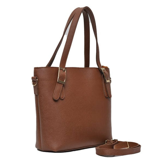 Buckled Shoulder Hand Bags With Long Strap