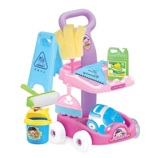Realistic Cleaning Car Trolley Set Toys