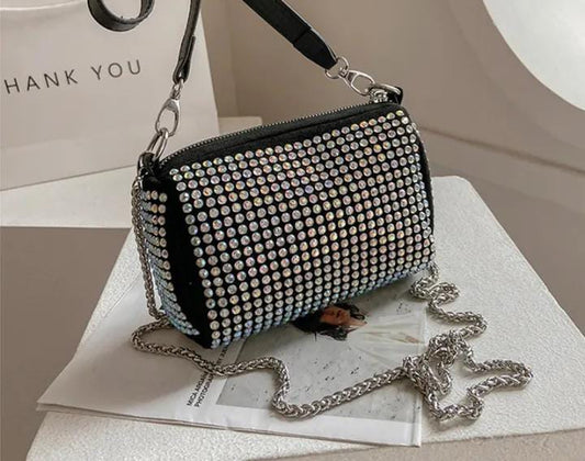 Noir Elegance Embellished Bag