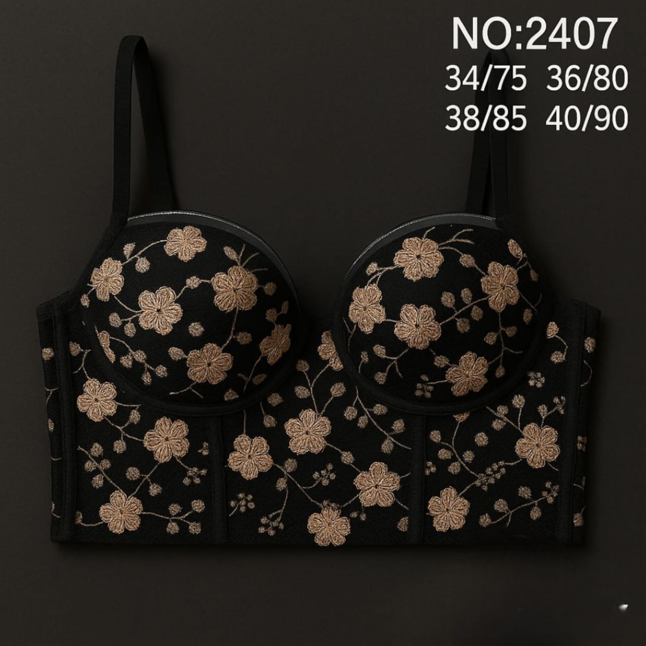 "Floral Elegance Lace Bustier Top" 🌸 Lingerie