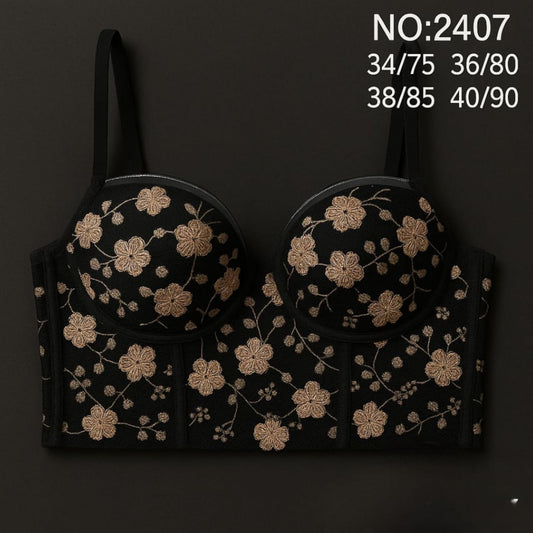 "Floral Elegance Lace Bustier Top" 🌸 Lingerie