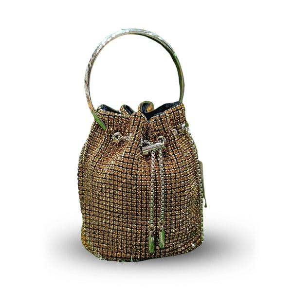 Elegant Top Handle Rhinestone Evening Bag