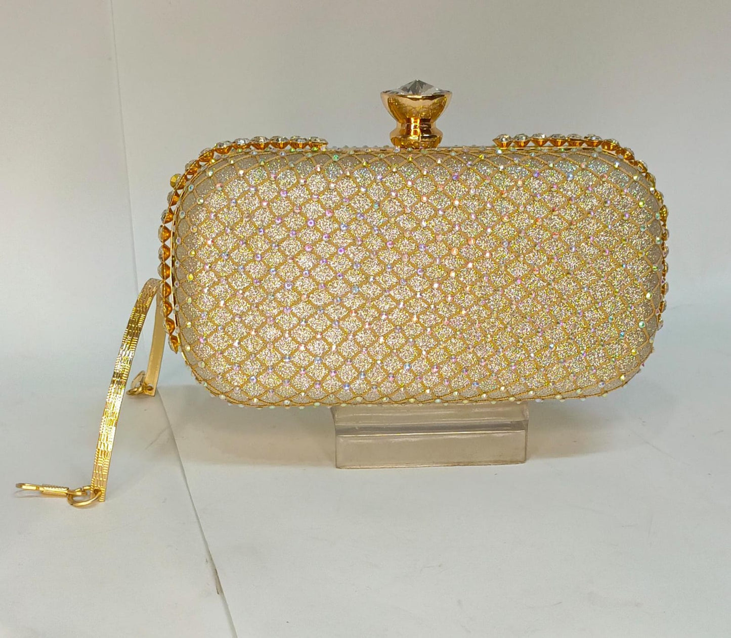 Radiant Stone Top Clutch / Bag