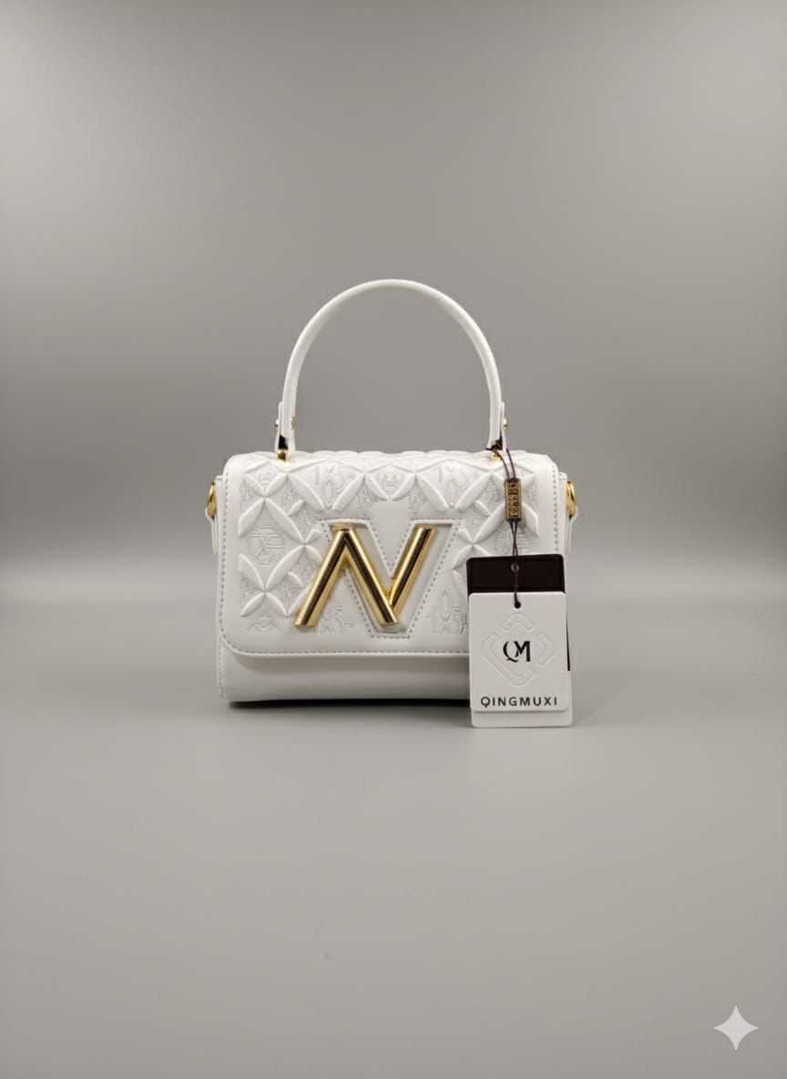 Luxe Noir Emblem Top-Handle Bags